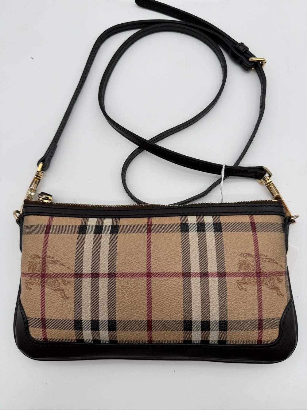 BURBERRY HAYMARKET CHECK PEYTON CROSSBODY